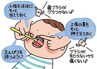 仕上げ磨きをしてあげましょう